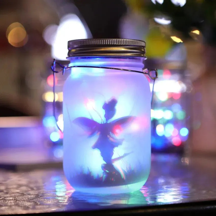 Solar hanging fairy light for glass jar