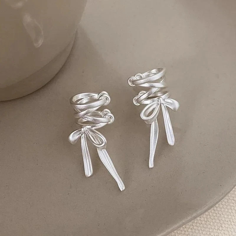 New Y2K aesthetic ribbon earrings