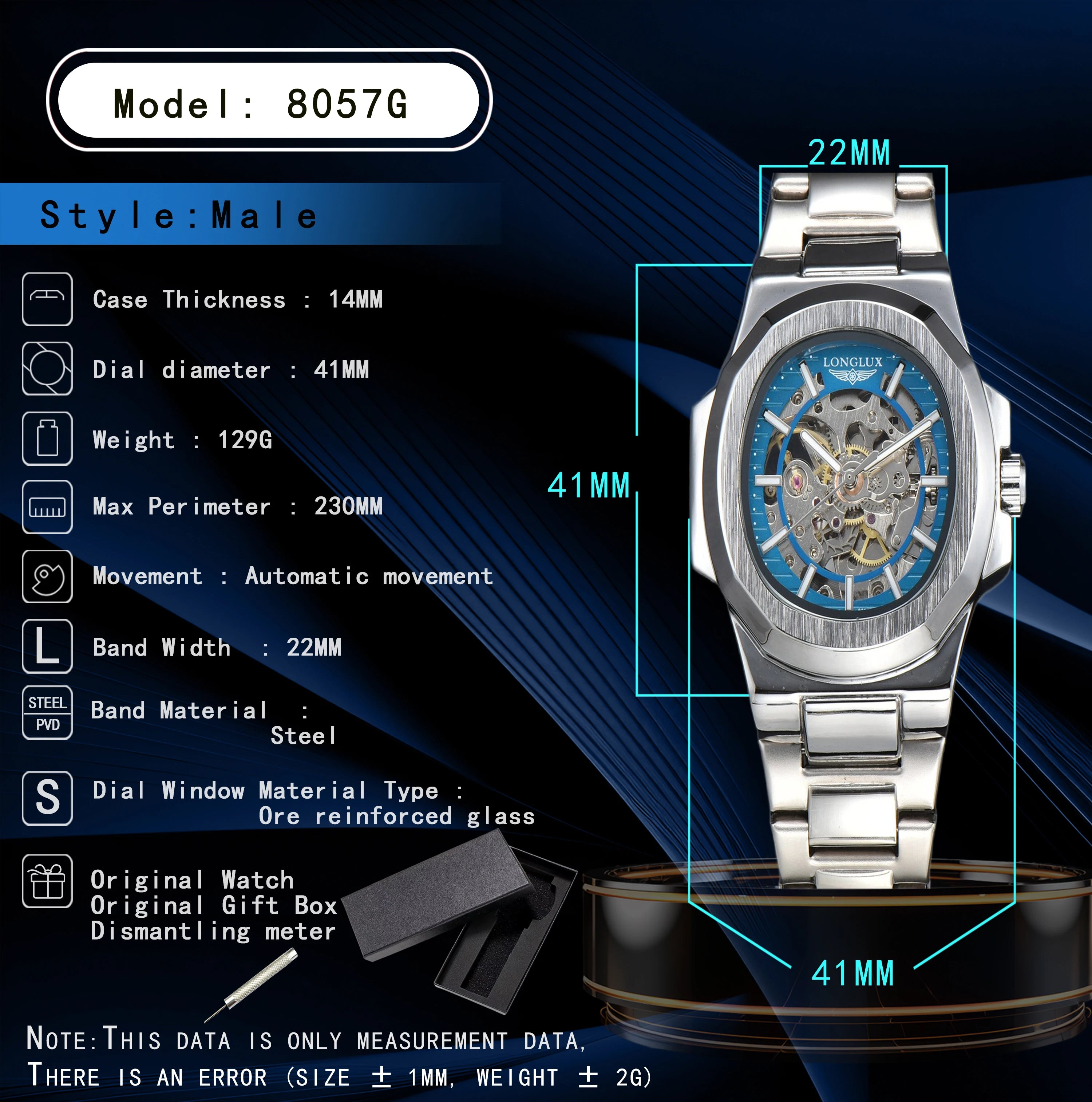 LONGLUX Men automatic watch