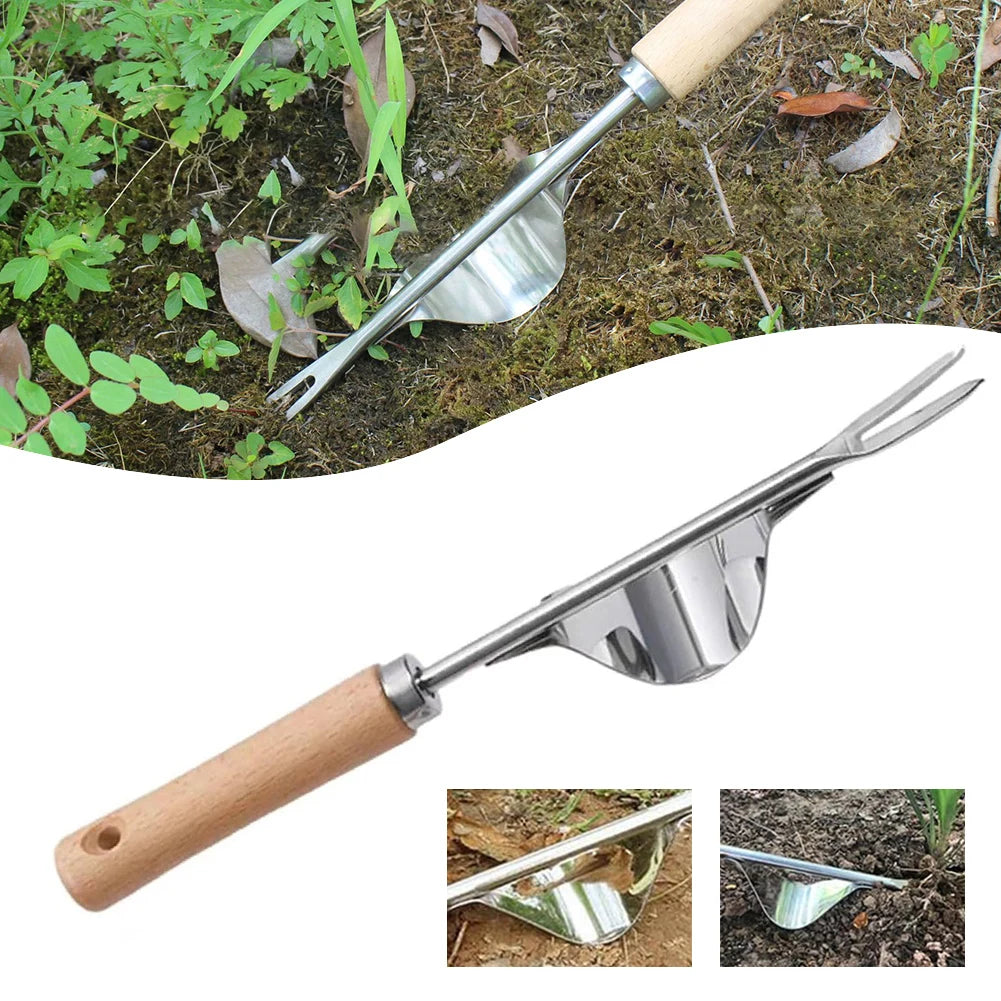 Manual Weed Remover With V-Shaped Fork Long Handle Garden