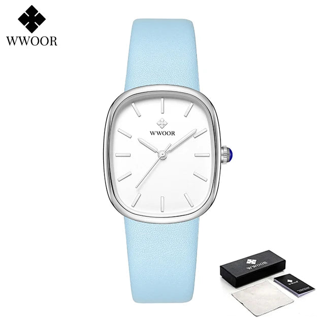 Women's watch with leather strap