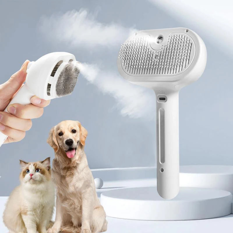 Steam massage brush for animals