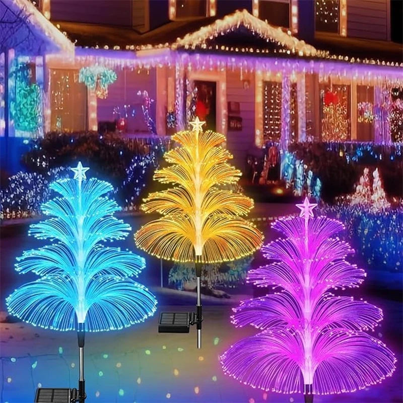 Colorful color-changing solar jellyfish garden light