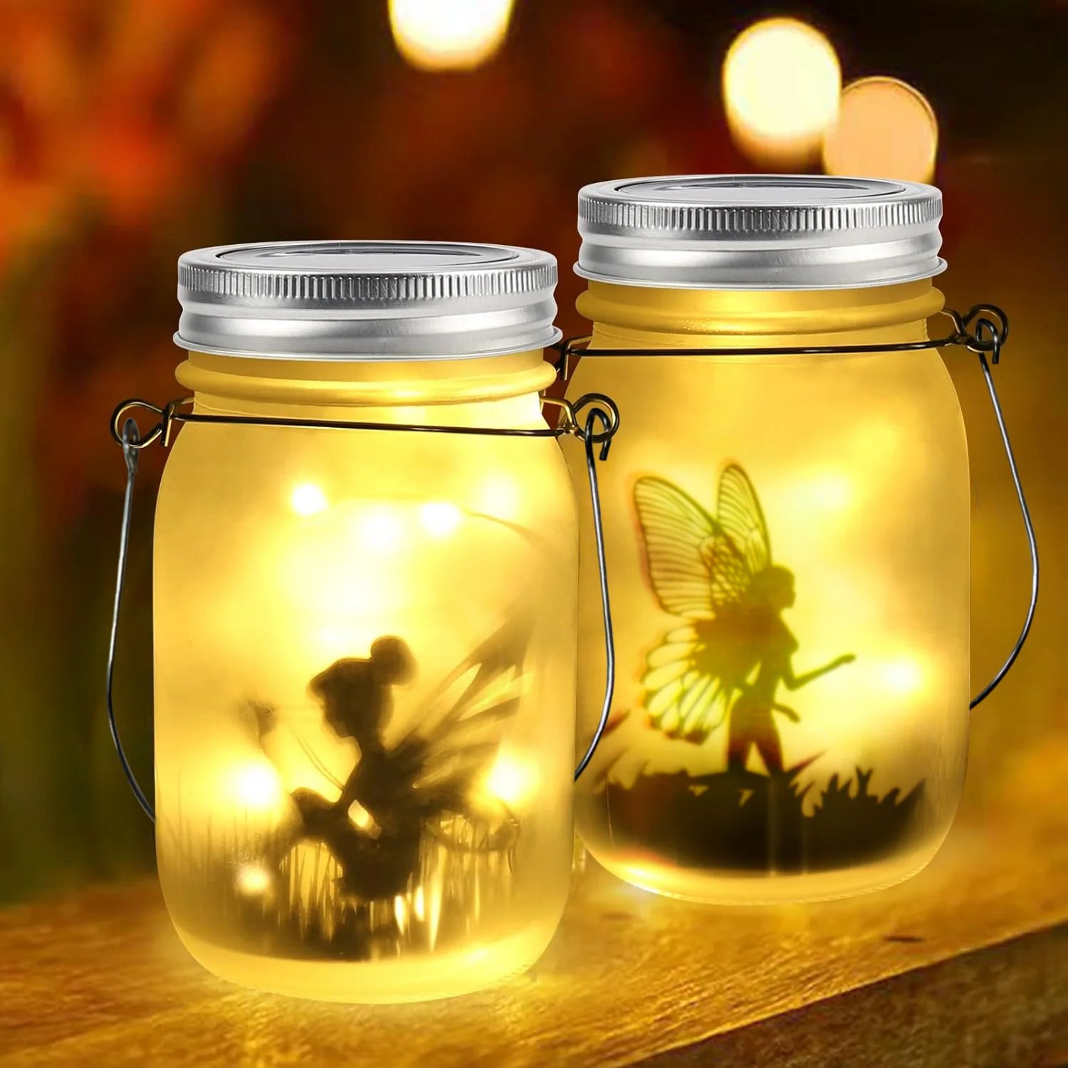 Solar hanging fairy light for glass jar