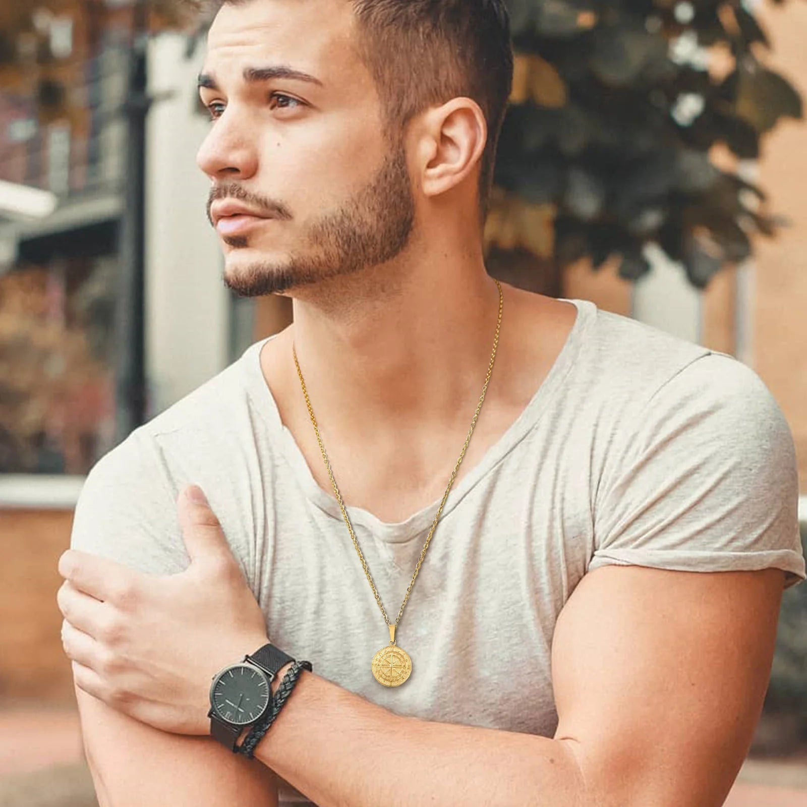 Figaro layered Cuban chains