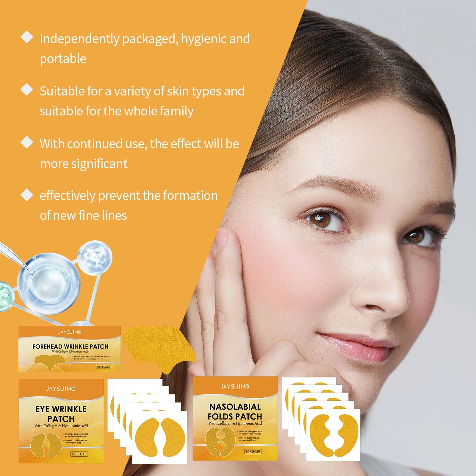 Anti-wrinkle face patches