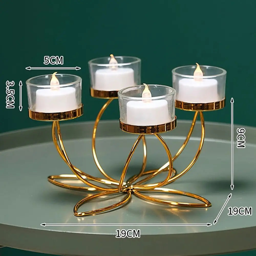 Retro metal candle holder