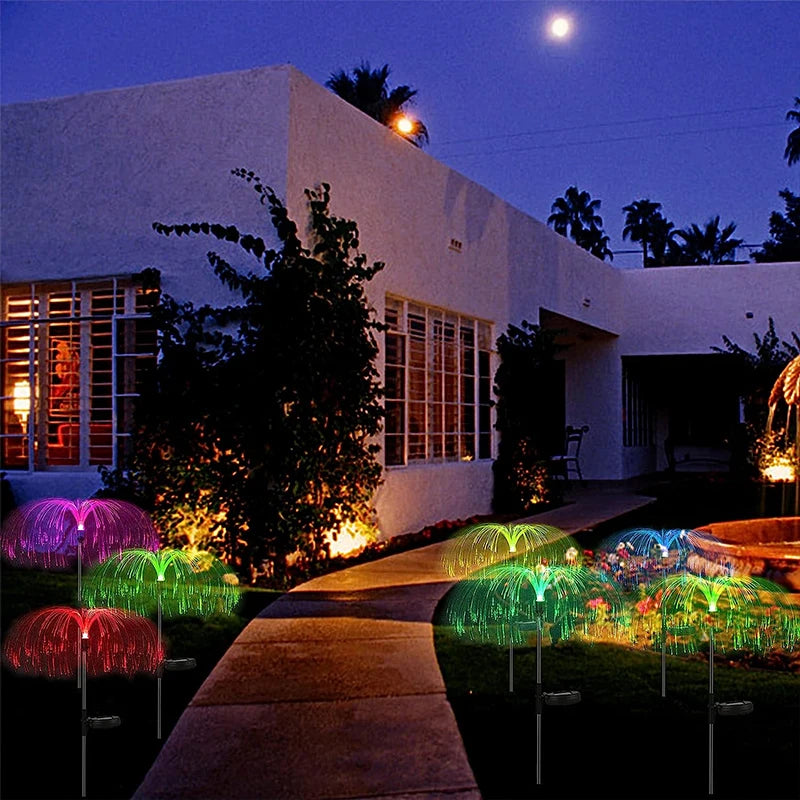 Colorful color-changing solar jellyfish garden light