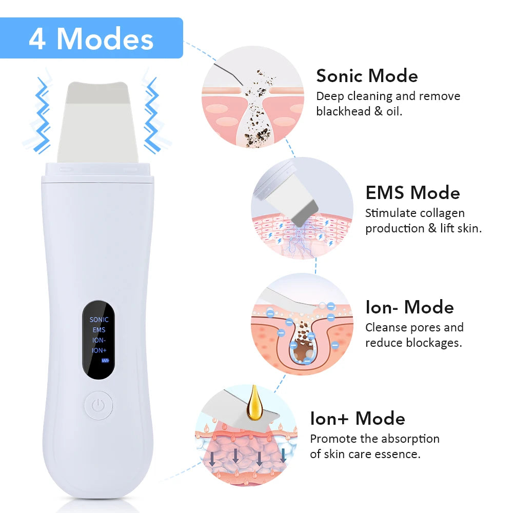 Deep Cleansing EMS Ultrasonic Skin Scrubber