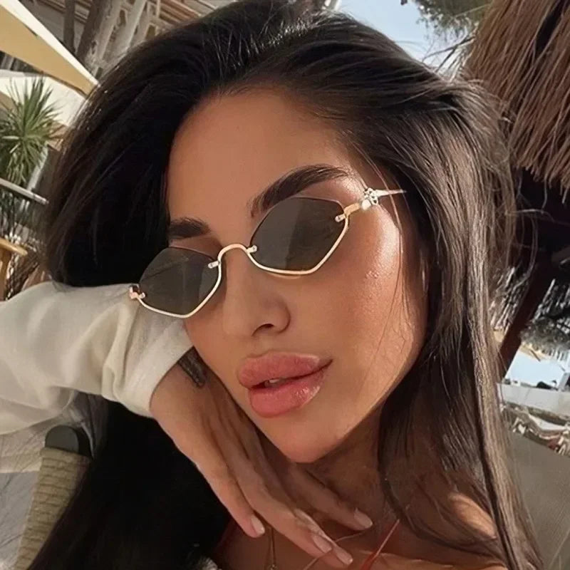 Women's metal sunglasses