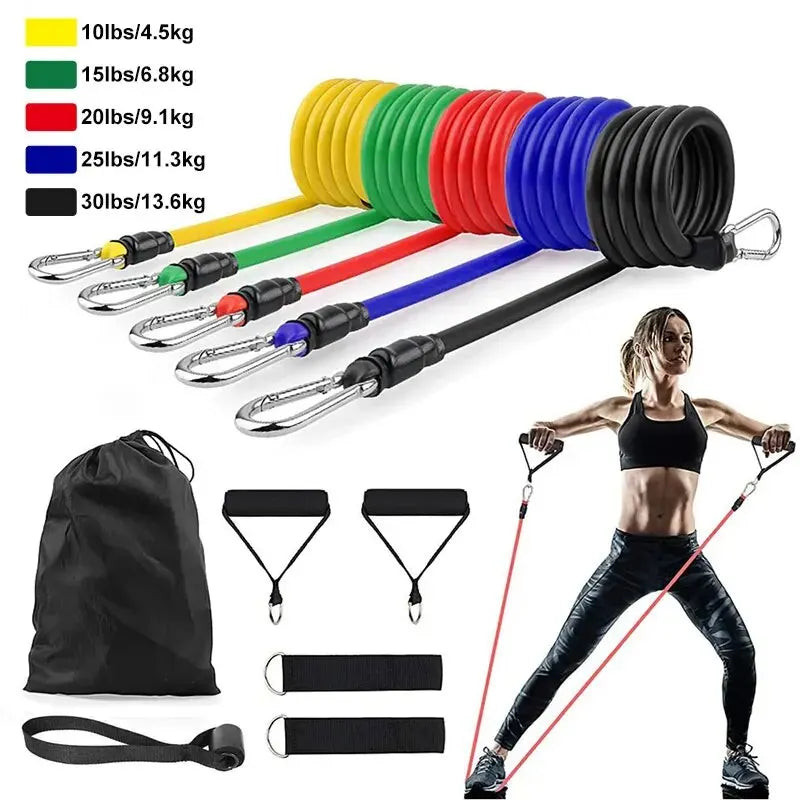 Set of 11 pull resistance bands