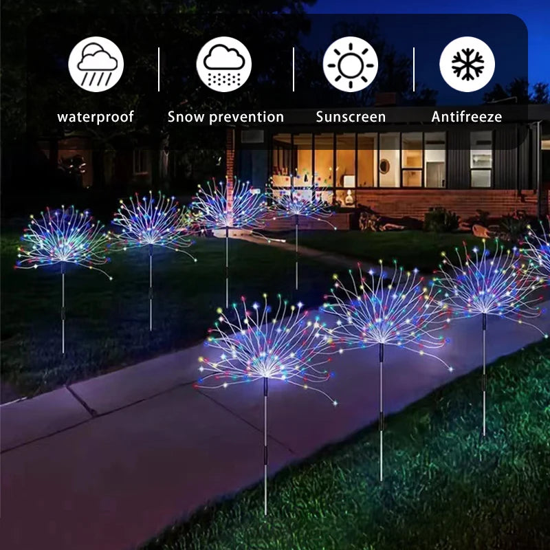 Outdoor solar lights, Christmas firework light