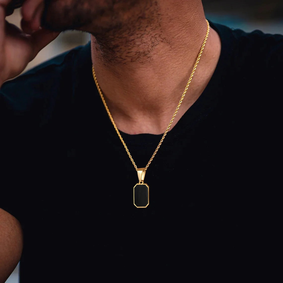 Casual Mens Geometric Square Necklaces