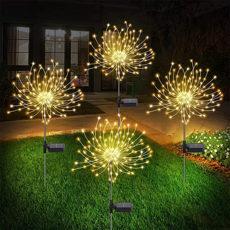 LED Solar Firework Fairy Light for Outdoor Garden Decoration