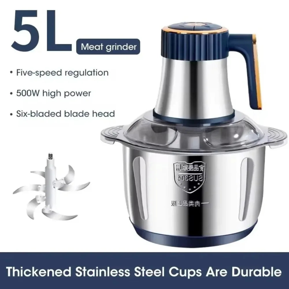 Stainless steel automatic meat grinder