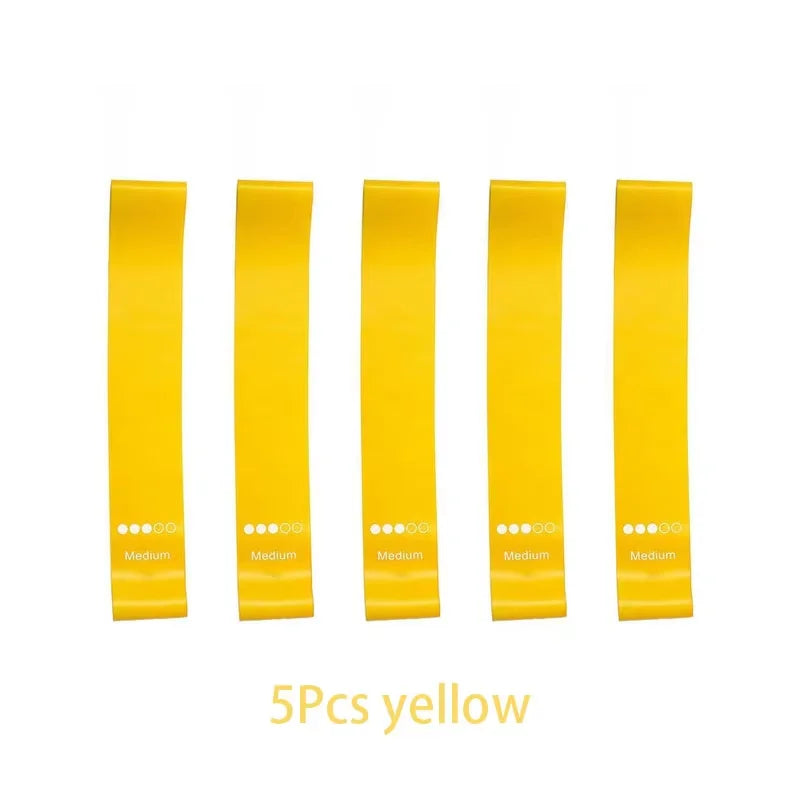 Set of 5 resistance bands for fitness