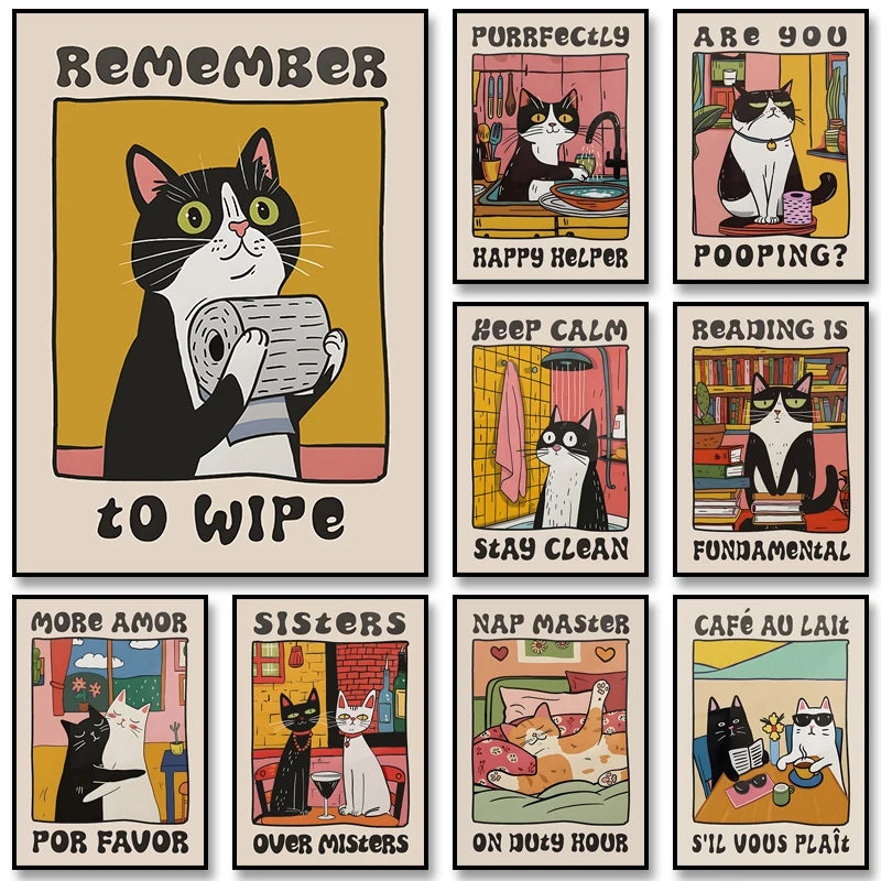 Retro Kitchen Canvas Poster