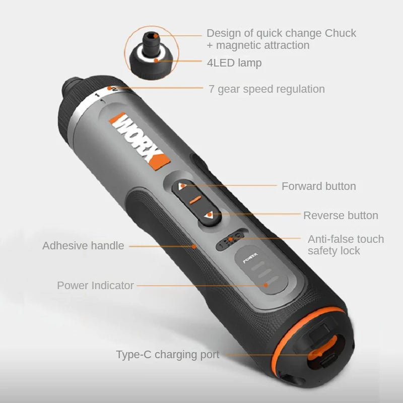 Worx 4V Mini Electrical Screwdriver Set