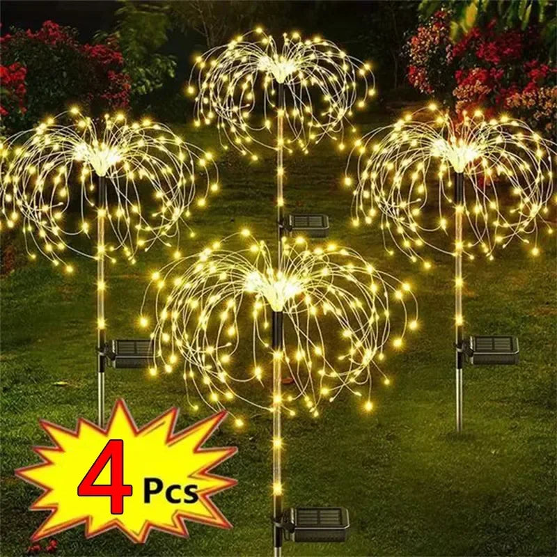 LED Solar Firework Fairy Light for Outdoor Garden Decoration