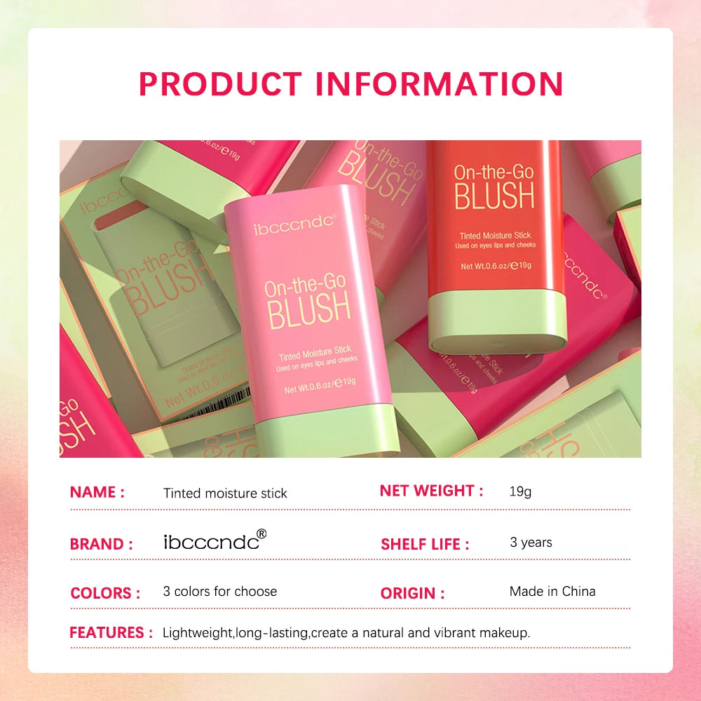 Pink Blush Stick Long-Lasting Korean Palette