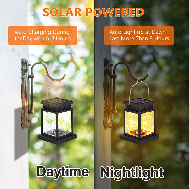 Garden lighting with solar LED lights