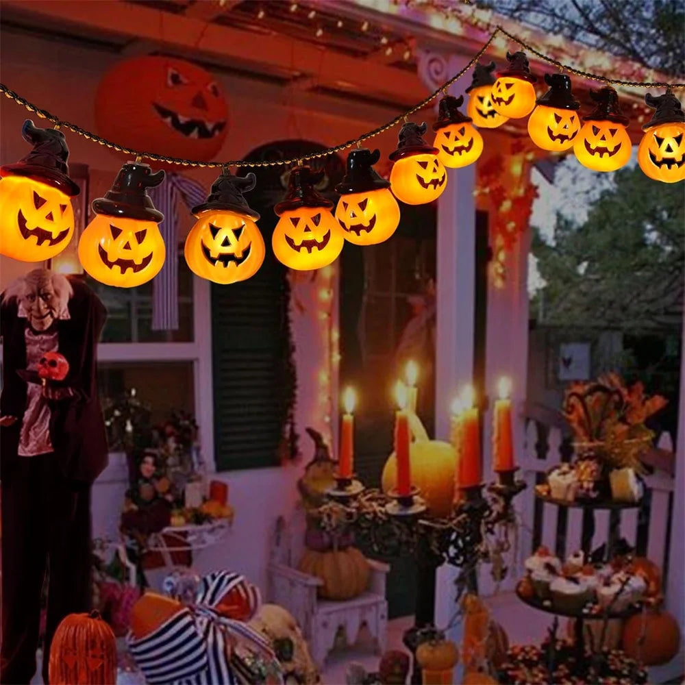 Scary pumpkin lights for Halloween decoration