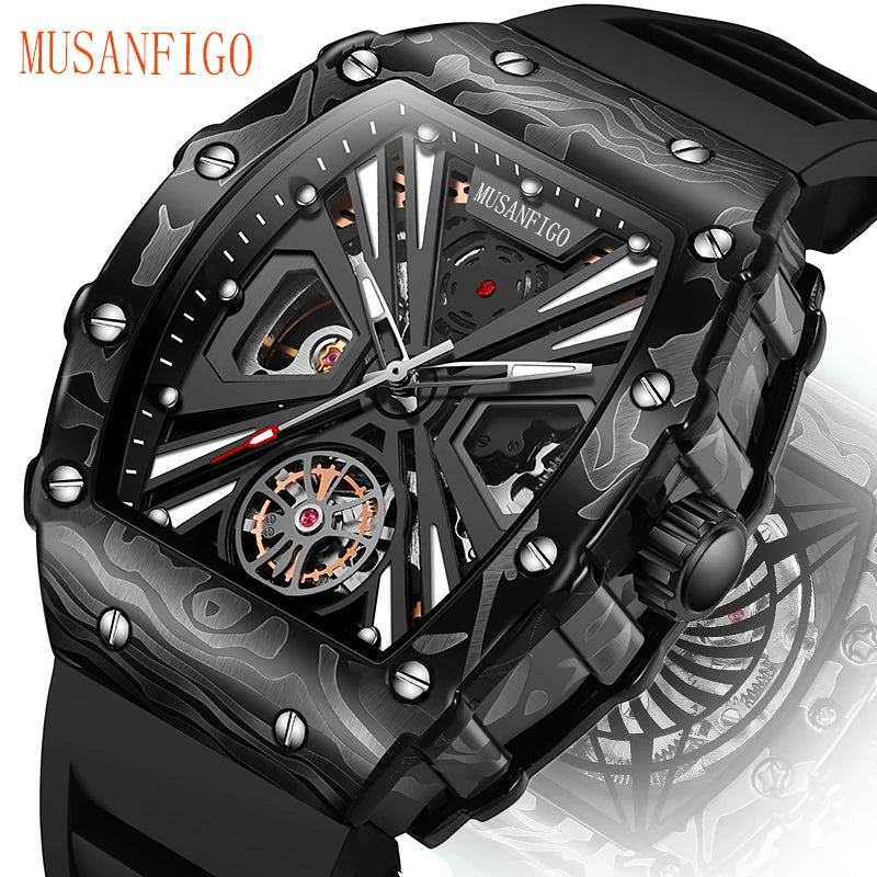MUSANFIGO hollowed out men's fully automatic watch