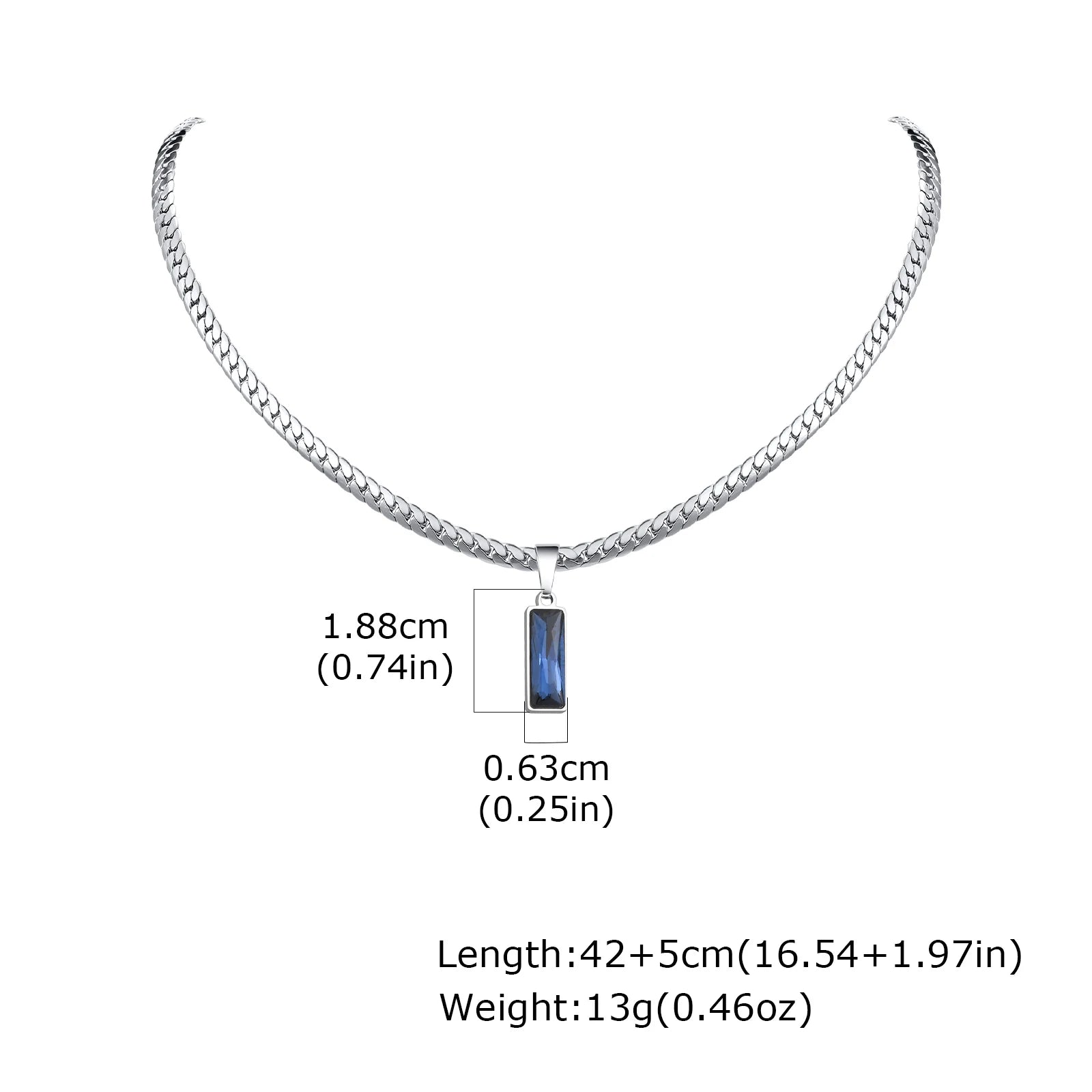 Men's necklaces with geometric stone pendants