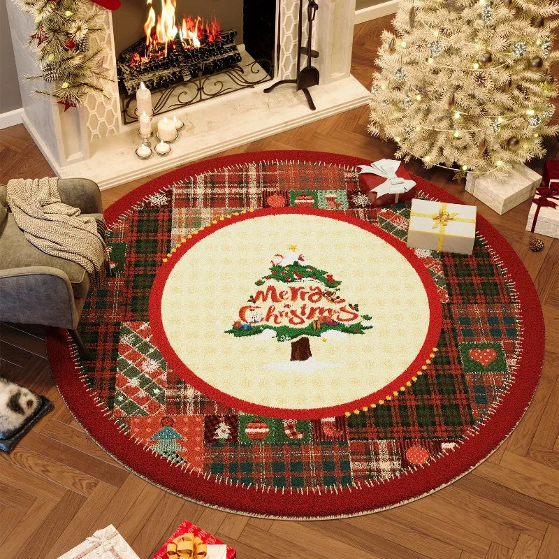Christmas Wind Round Carpet Premium