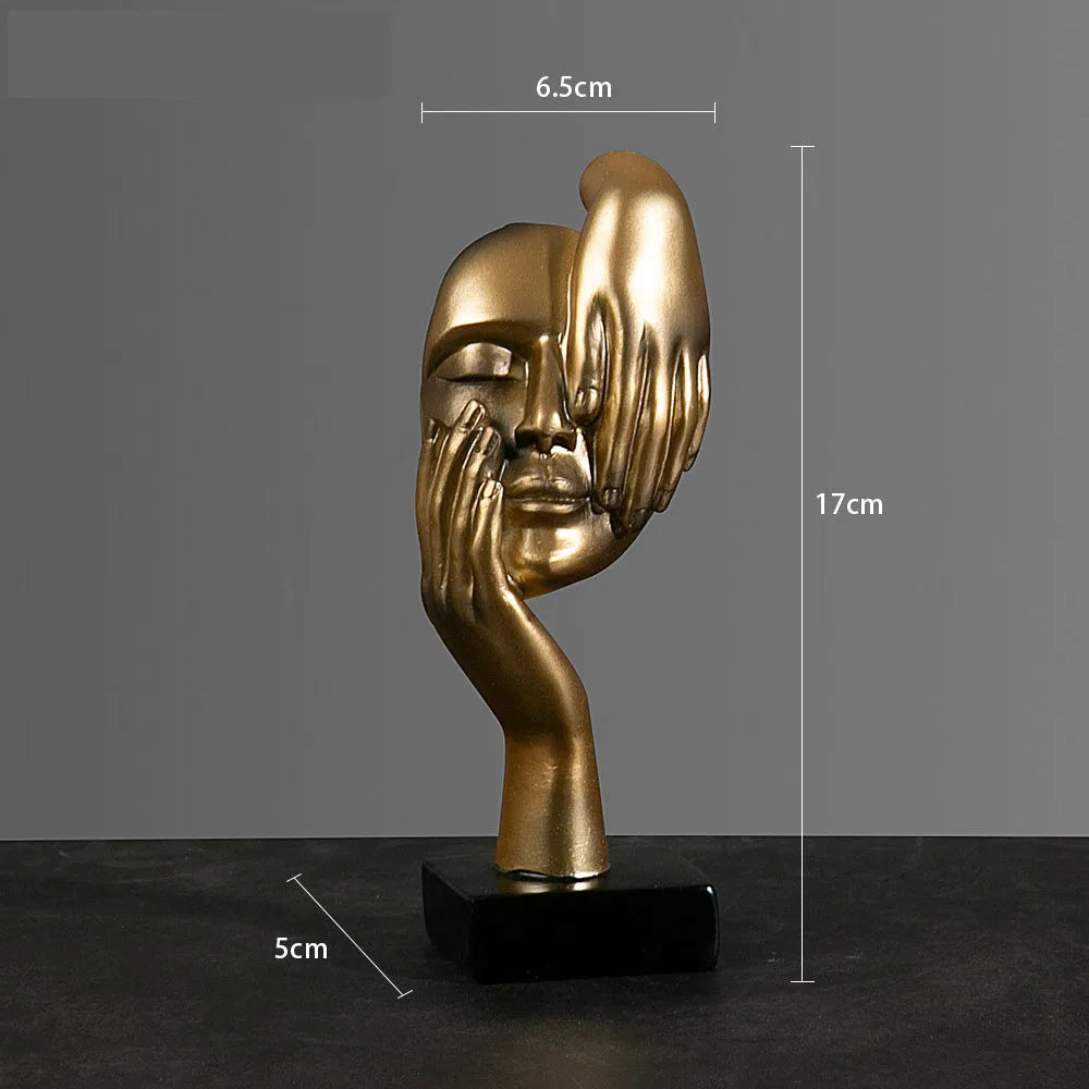 Resin abstract mask statues