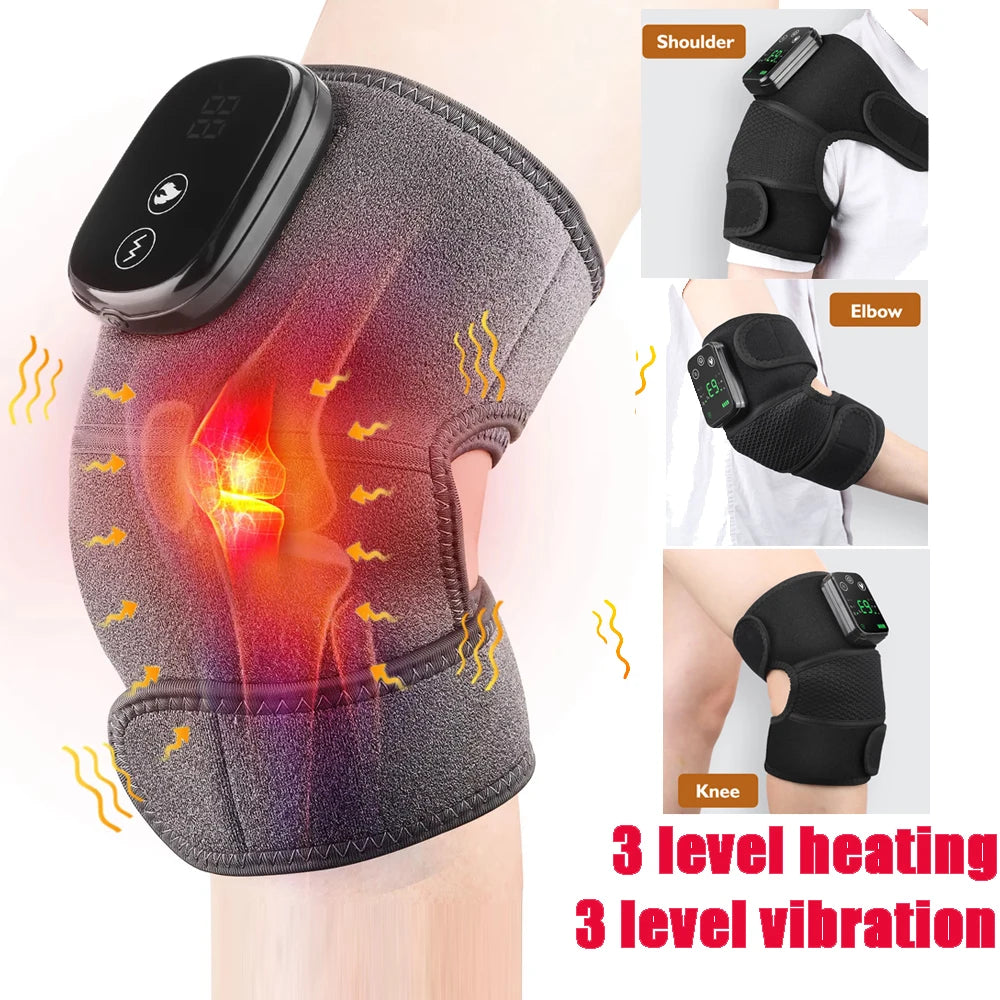 Electric heated shoulder massage support belt