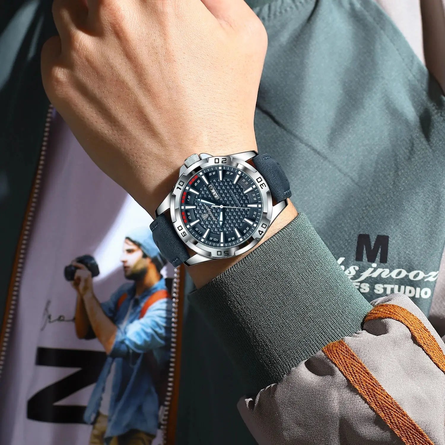 POEDAGAR Original Man Wristwatch Top Luxury