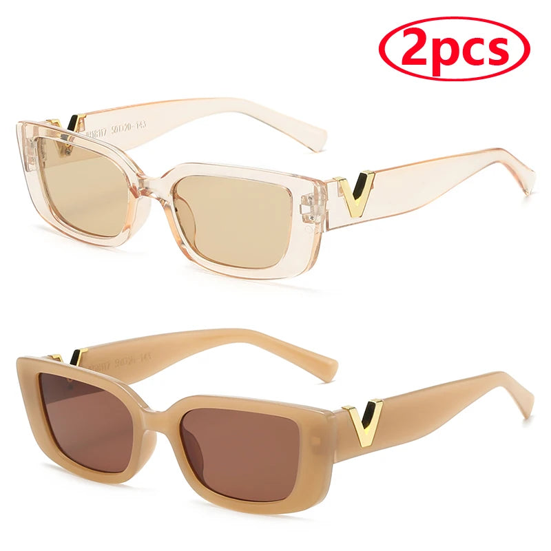 Fashion Rectangle Sunglasses Women
