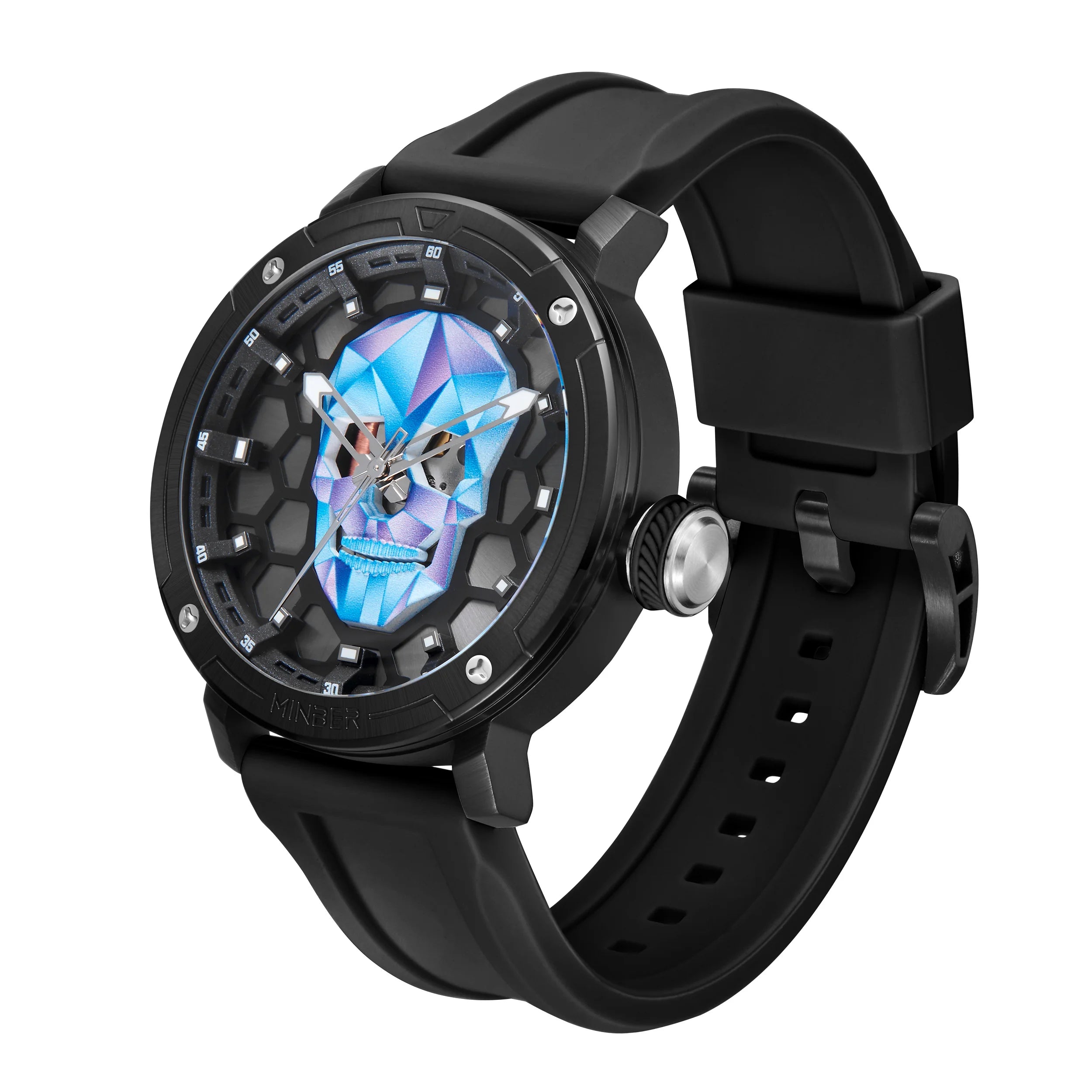 MINBER Skull Dial Design Quartz Watch Fashion Sports Military