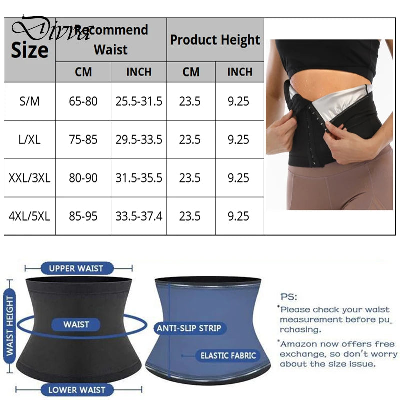 Premium waist shaping belt with sauna effect