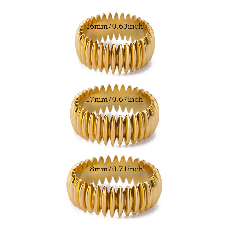 Stainless steel rings with creative geometry