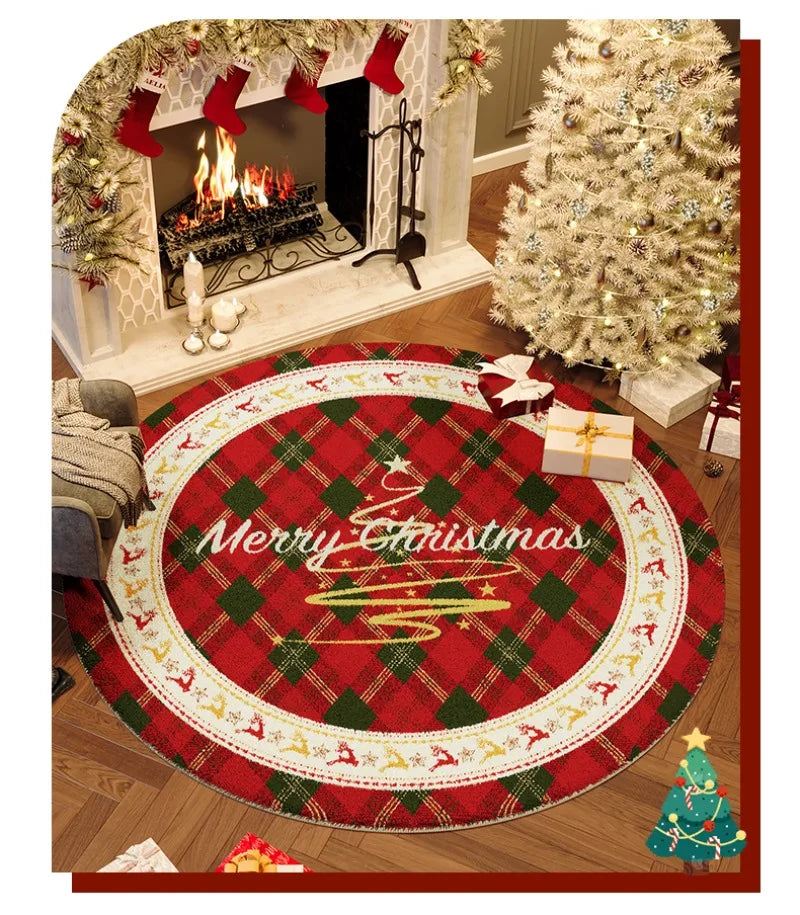 Christmas Wind Round Carpet Premium