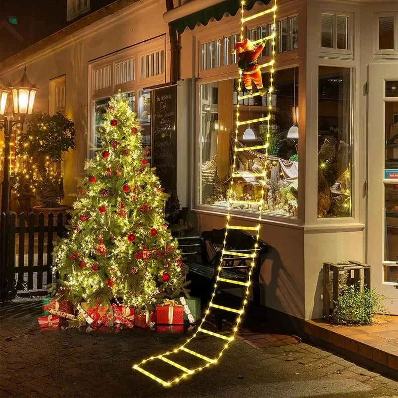 Climbing Santa LED Ladder