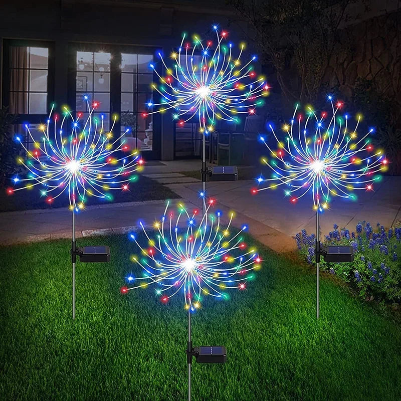 LED Solar Firework Fairy Light for Outdoor Garden Decoration
