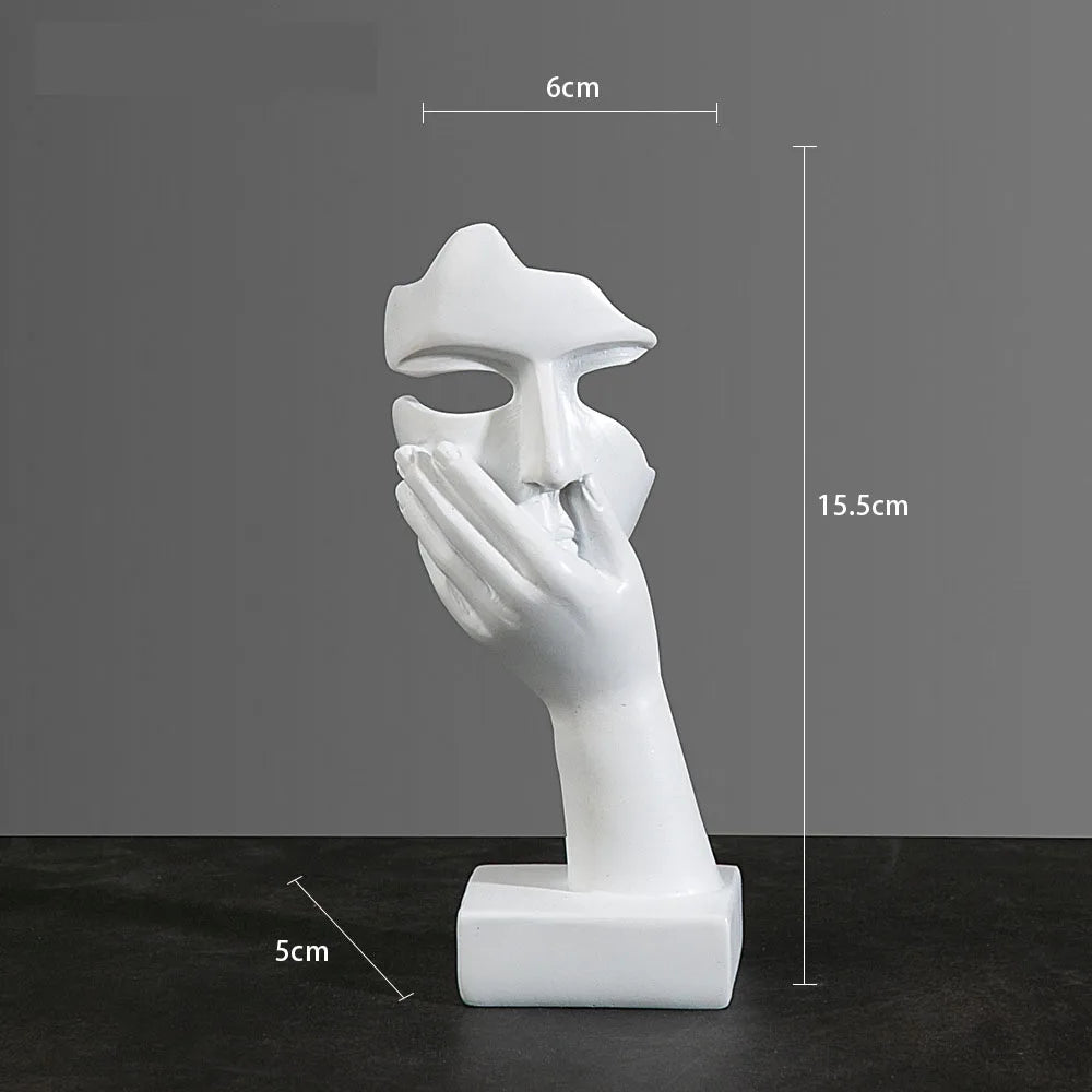 Resin abstract mask statues
