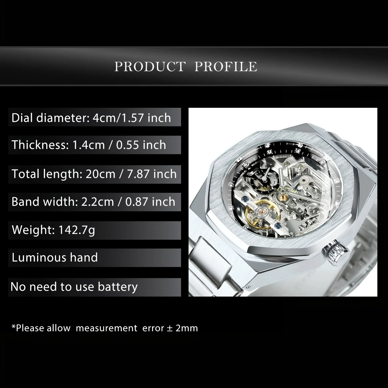 FORSINING Men's Luxury Mechanical Watch - Skeleton Tourbillon