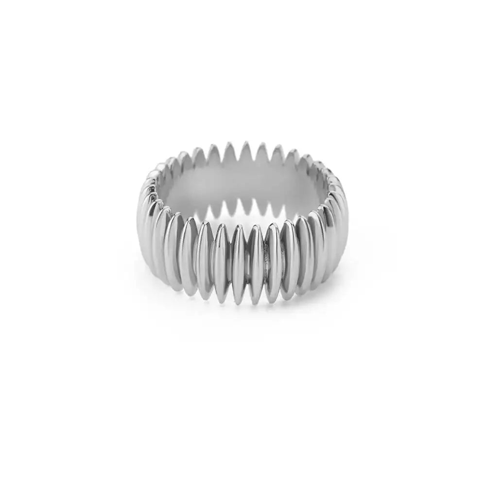 Stainless steel rings with creative geometry