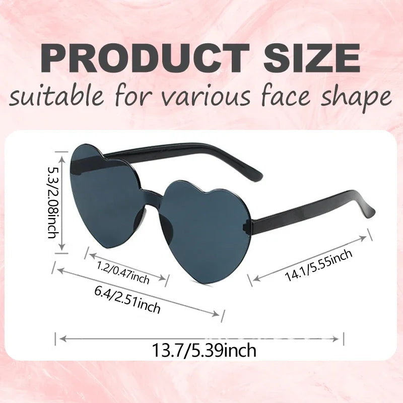 Heart-shaped women's sunglasses
