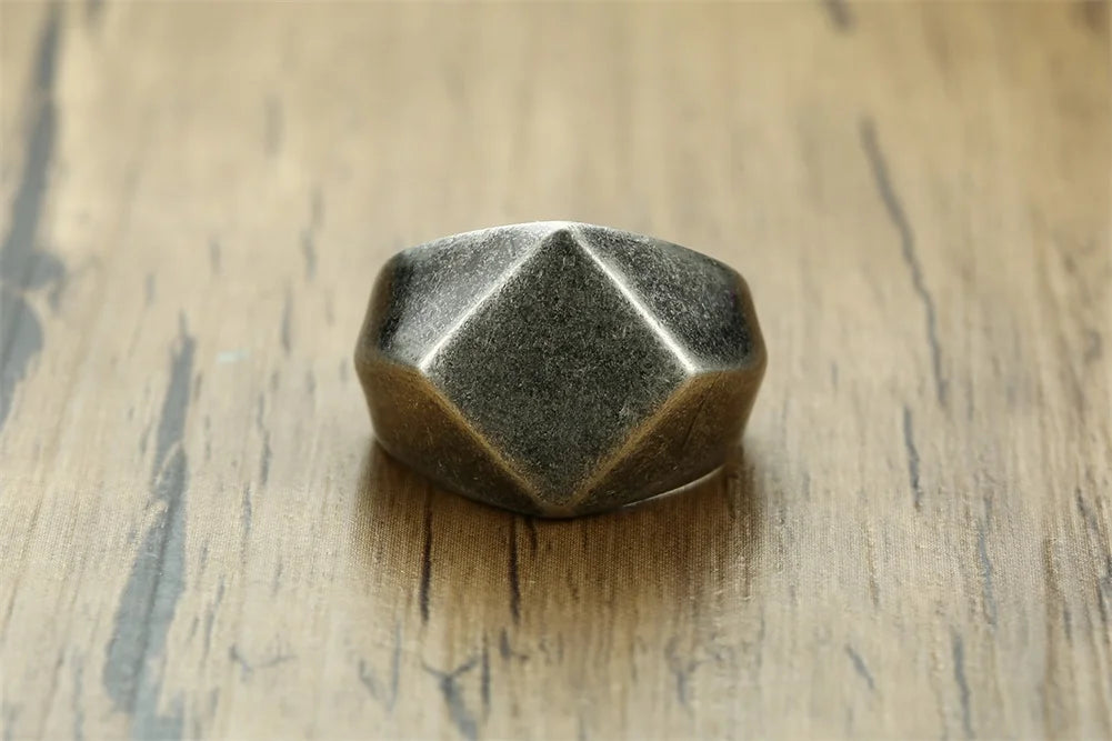 Stainless steel signet ring,