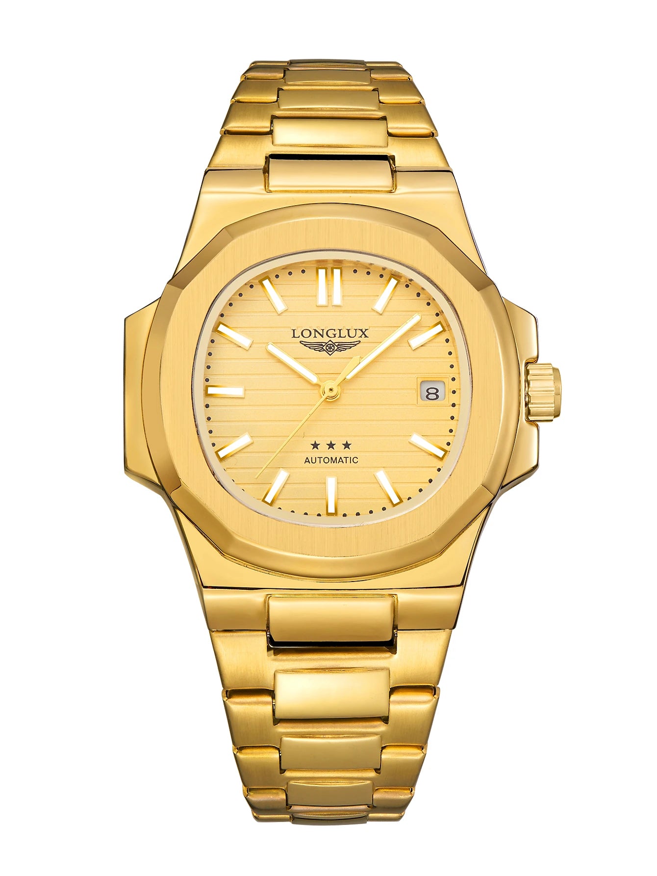 Men's automatic watch with date, mechanical and waterproof