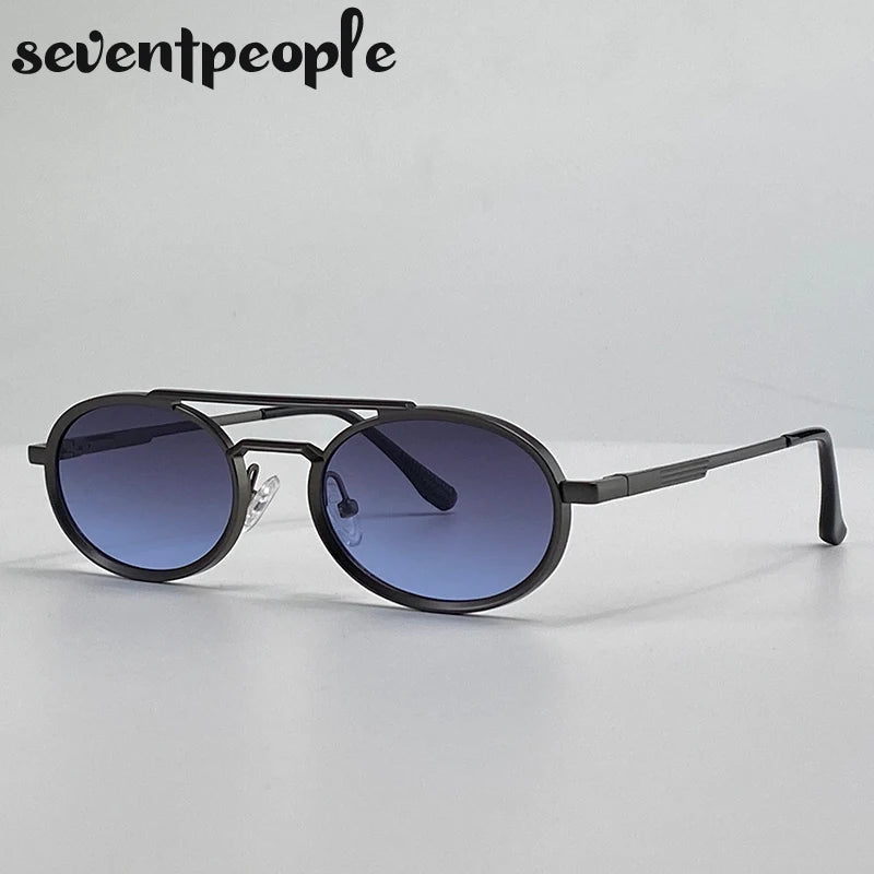 Steampunk sunglasses with oval frames