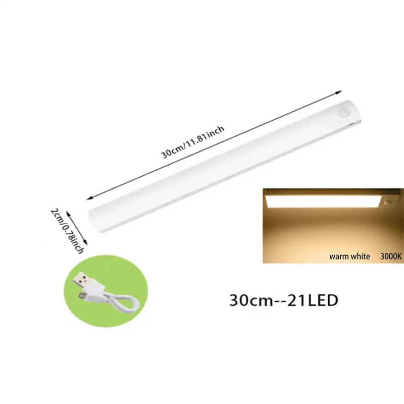 LED light with motion sensor for cabinets