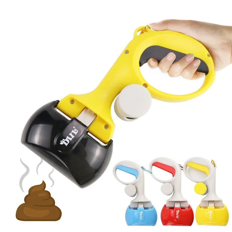 Portable outdoor dog poop scooper
