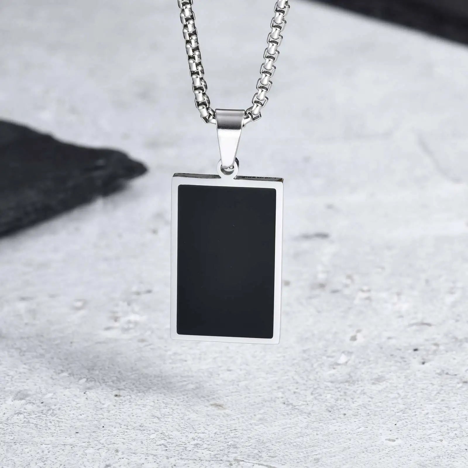 Casual Mens Geometric Square Necklaces