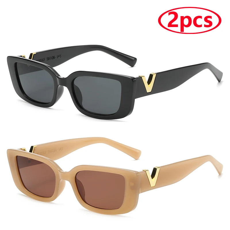 Fashion Rectangle Sunglasses Women